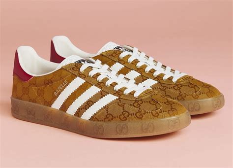 adidas x gucci gazelle brown|adidas gazelle gucci sneakers.